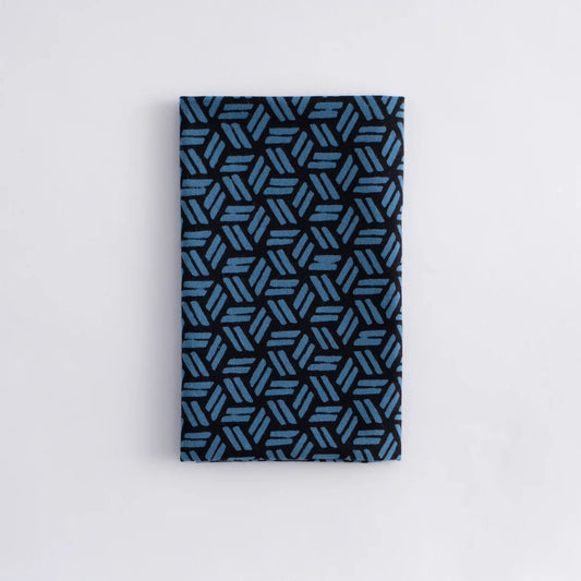 てぬぐい ふたえ籠目 青