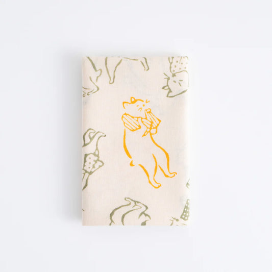 てぬぐい 猫の湯 きんもくせい