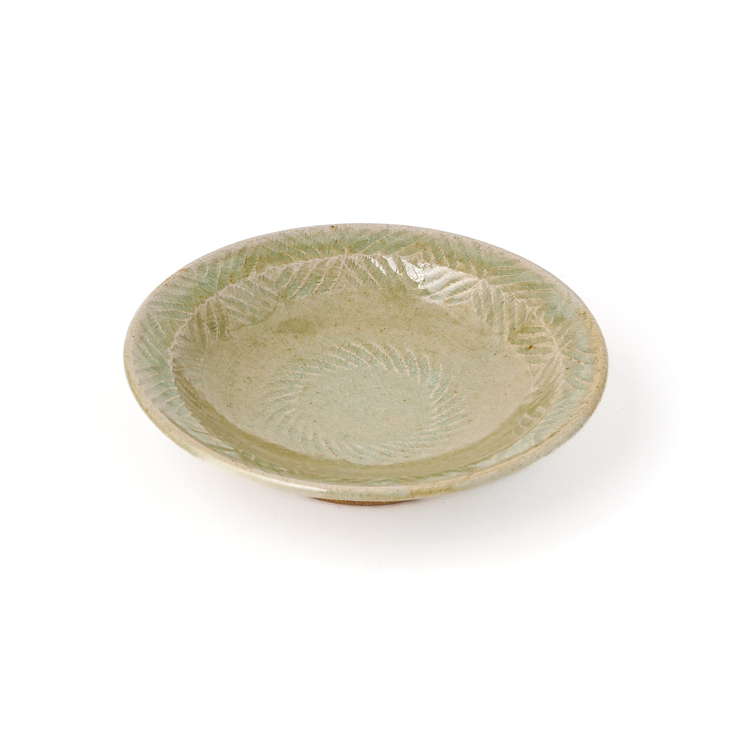 平皿 6寸(約18cm) 縁付 縄紋 灰 A