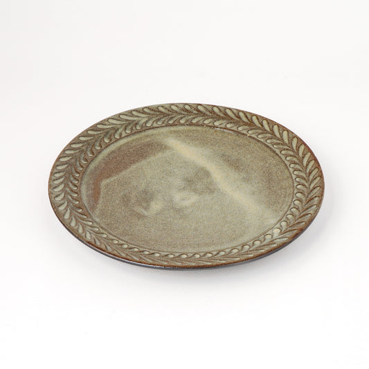 平皿 6寸(約18cm) 葉柄 A