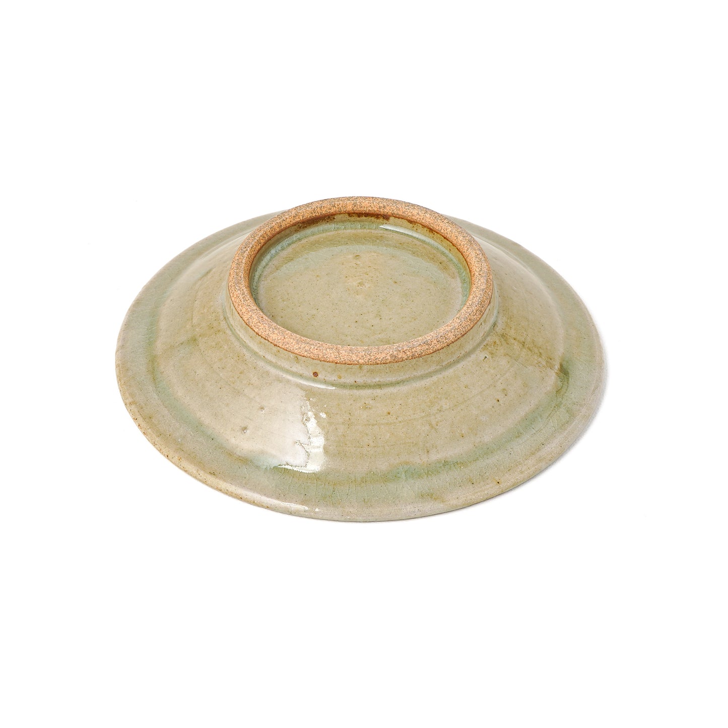 平皿 6寸(約18cm) 縁付 縄紋 灰 A