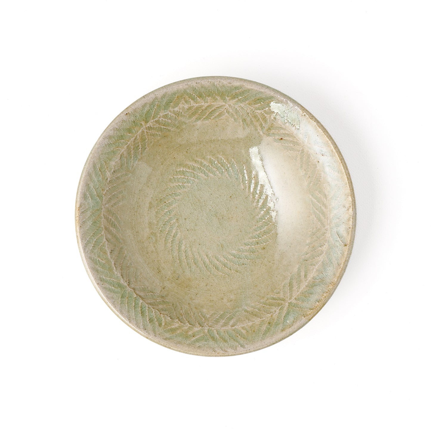 平皿 6寸(約18cm) 縁付 縄紋 灰 A