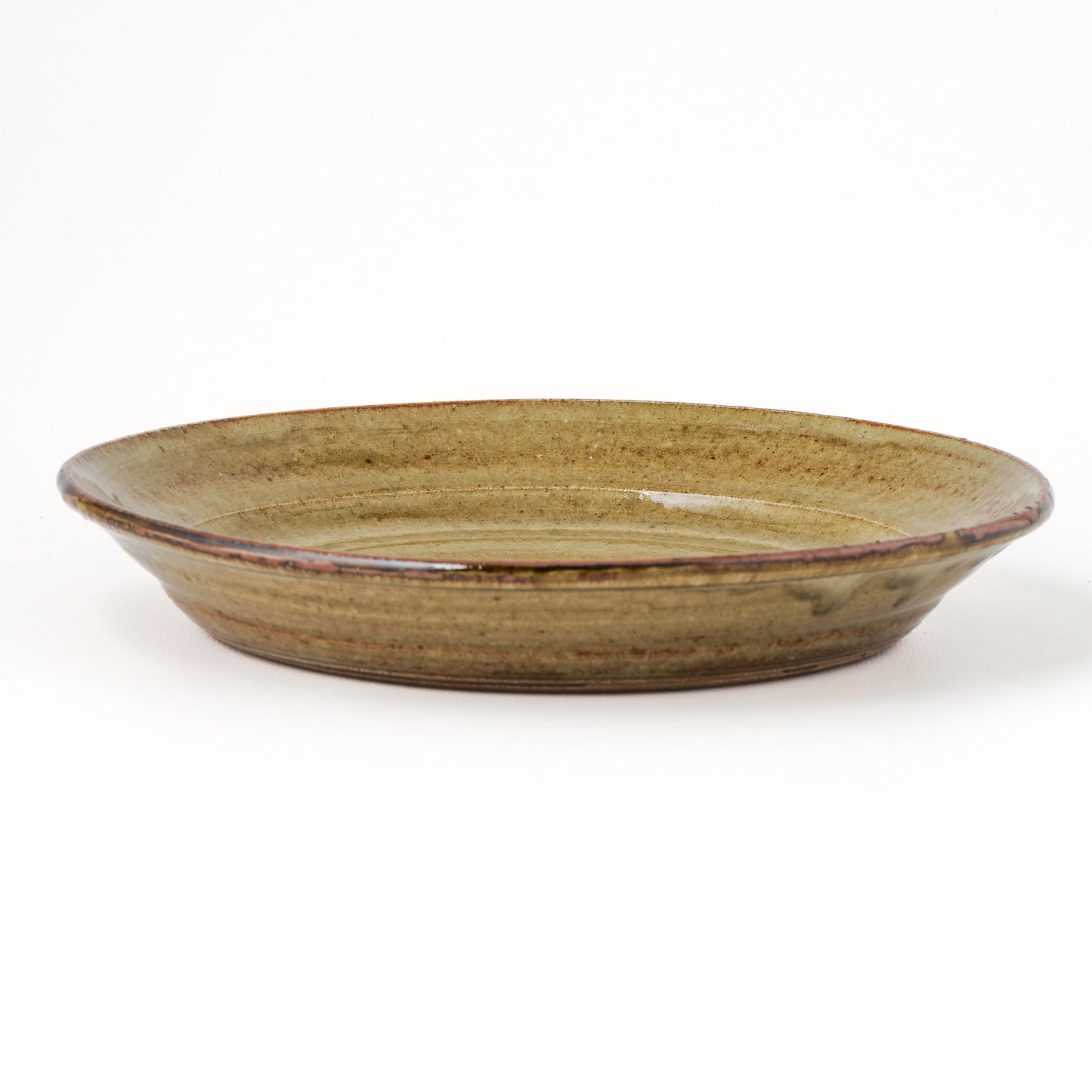 皿 7寸(約21cm) 灰釉 G