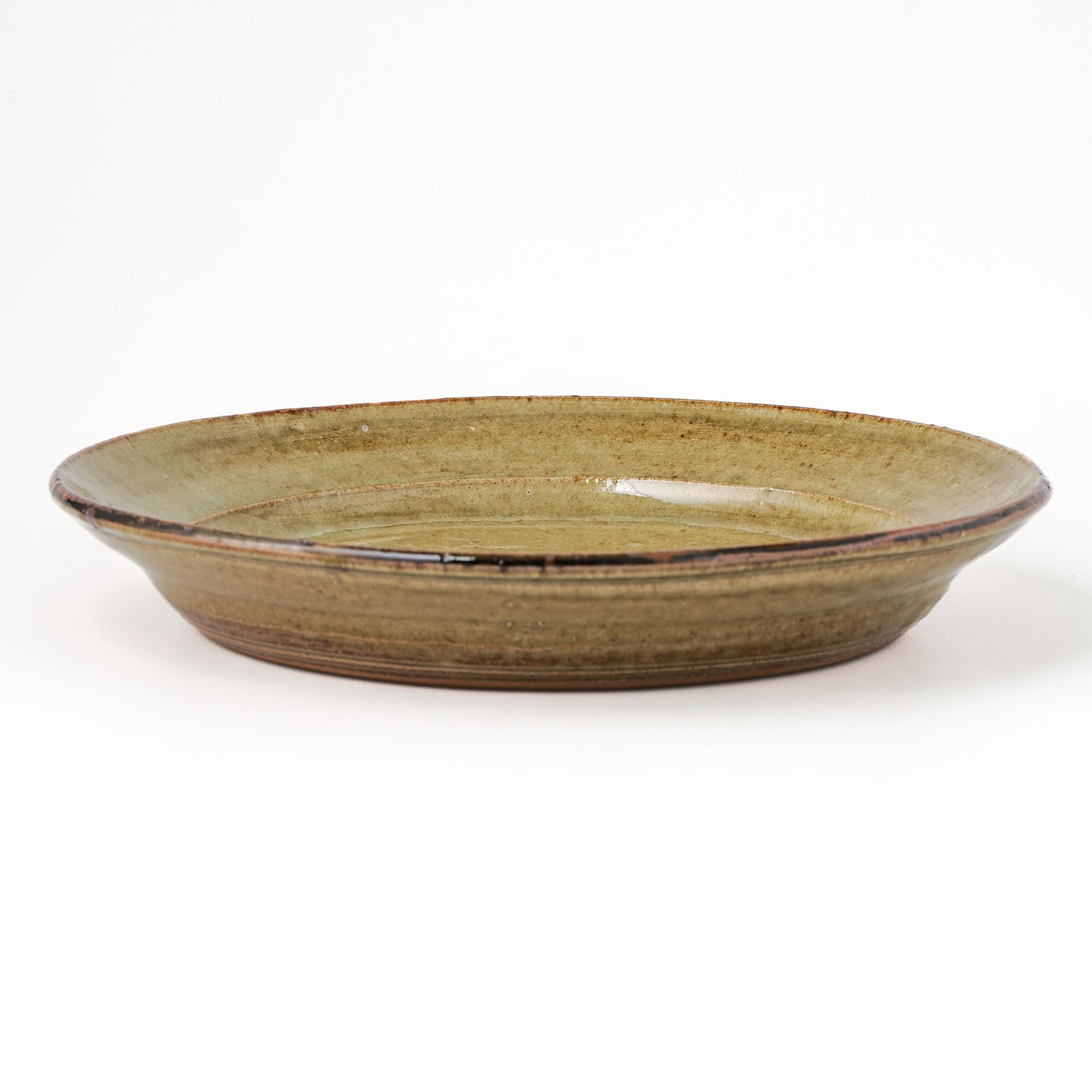 皿 8寸(約24cm) 灰釉 G