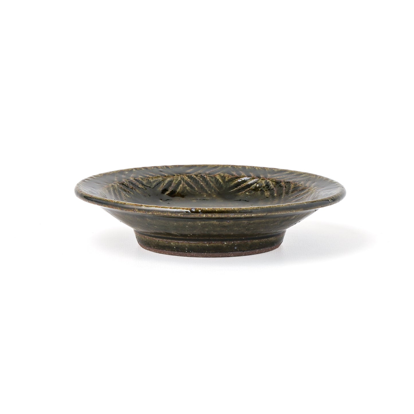 平皿 5寸(約15cm) 縁付 縄紋 呉須 A