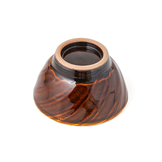 飯碗 大(約12cm) 刷毛目 飴 A