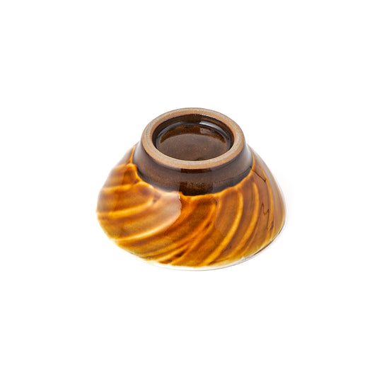 こども飯碗 約10.5cm 刷毛目 薄飴 A