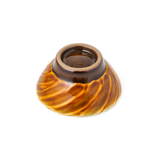 こども飯碗 約10.5cm 刷毛目 薄飴 B