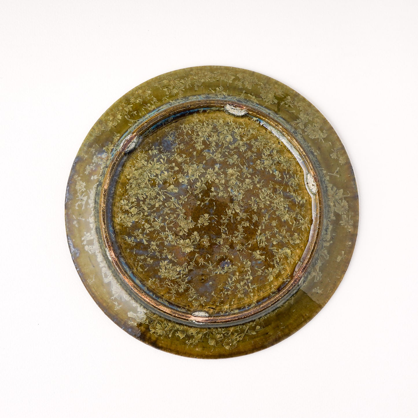 皿 5寸(約15cm) 緑 B