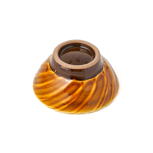 こども飯碗 約10.5cm 刷毛目 薄飴 C