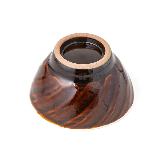 飯碗 大(約12cm) 刷毛目 飴 D