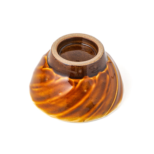 飯碗 小(約11cm) 刷毛目 薄飴 D