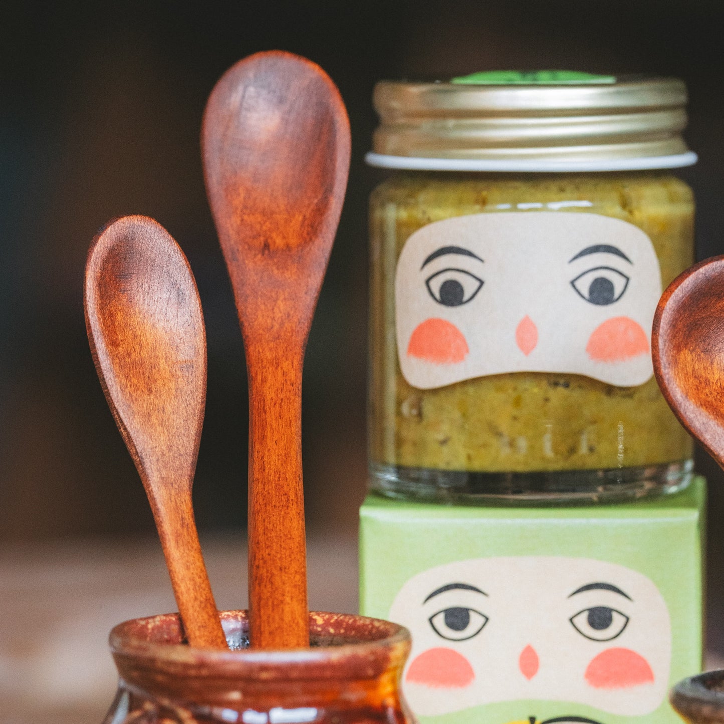 柚子胡椒スプーン 短サイズ 全長 約10.5cm × 幅 約1.7cm