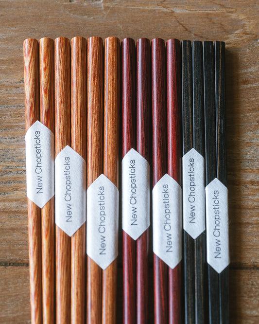 New Chopsticks 箸 3種類 / 3色(茶・赤・黒) / 5サイズ(24cm・23cm・22cm・21cm・17.5cm)