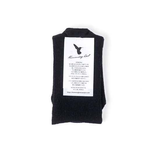 ゴムなしシルクリブソックス / 22~24cm / ブラック