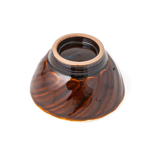 飯碗 大(約12cm) 刷毛目 飴 E