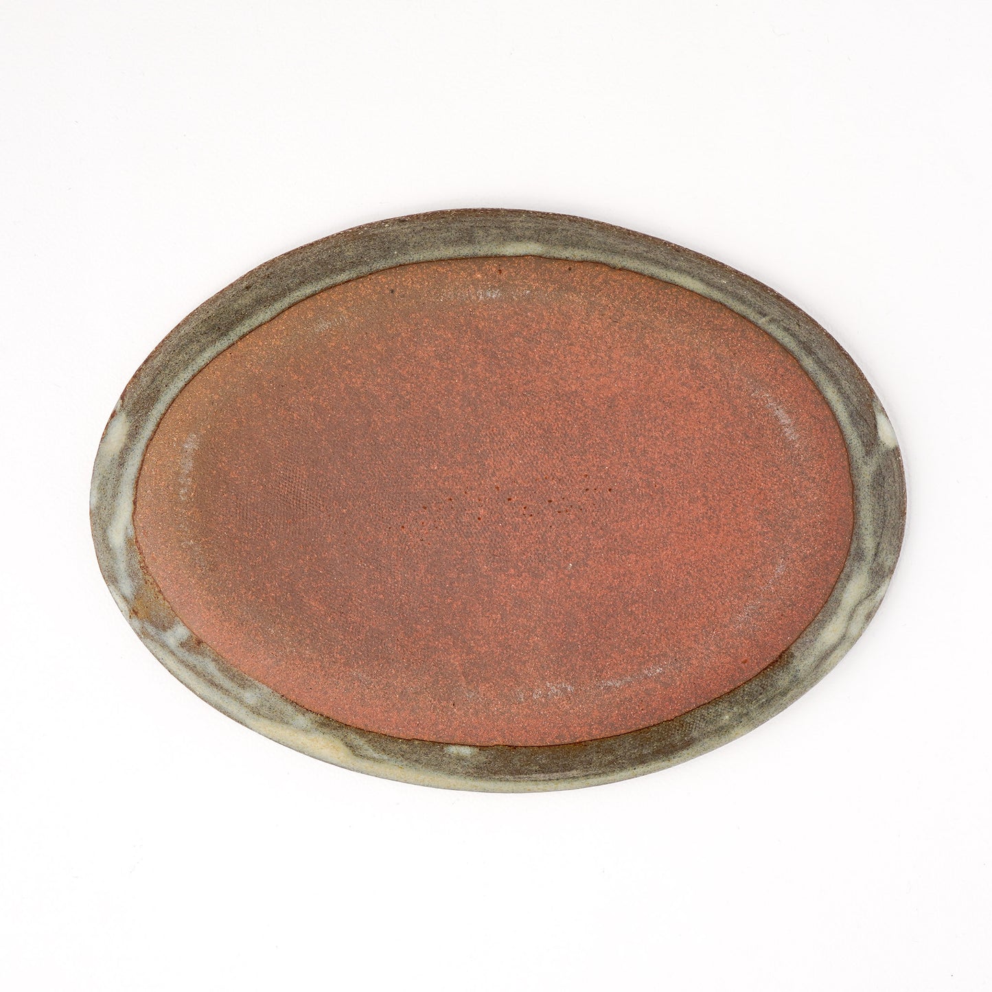 オーバルプレート 約17cm×約24cm 葉柄 G