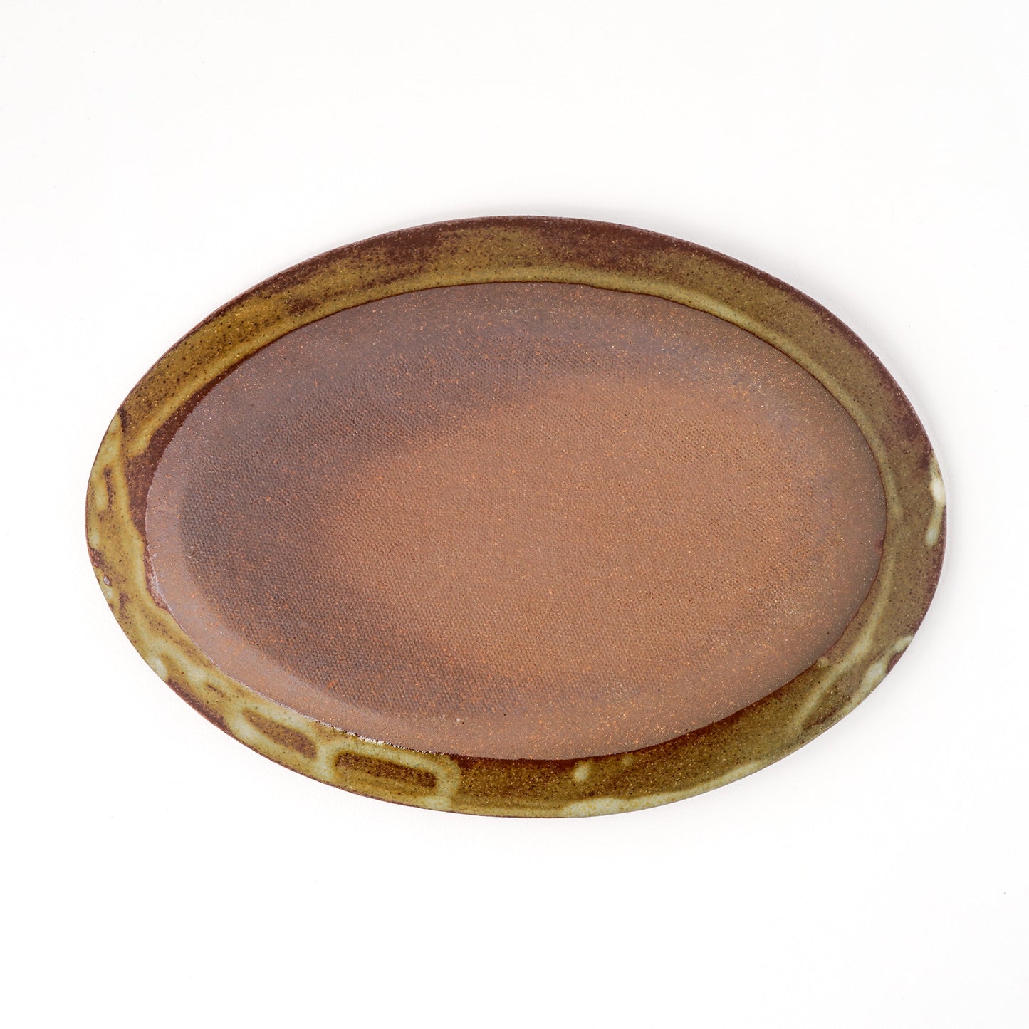 オーバルプレート 約17cm×約24cm 葉柄 H