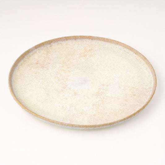 平皿 L(約23cm) 艶消し 白釉 A