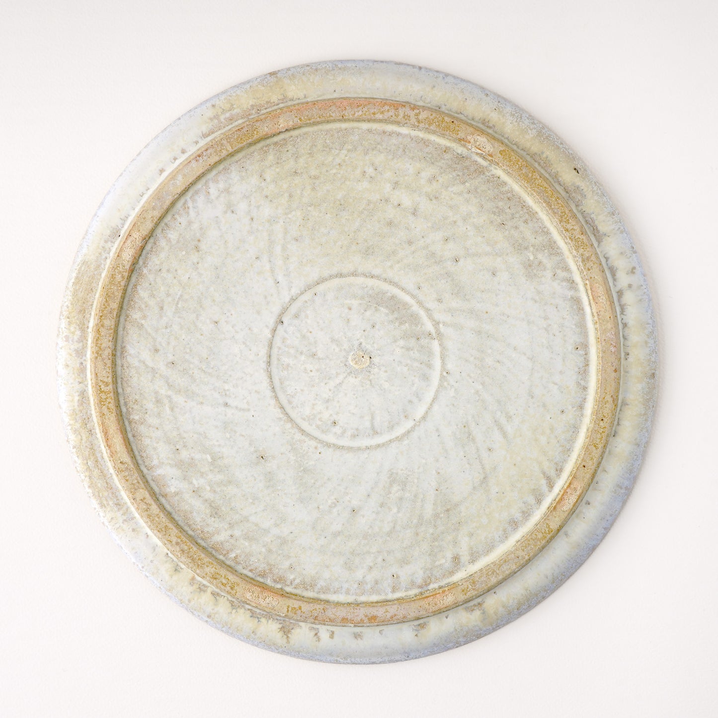 平皿 L(約23cm) 艶消し 白釉 C