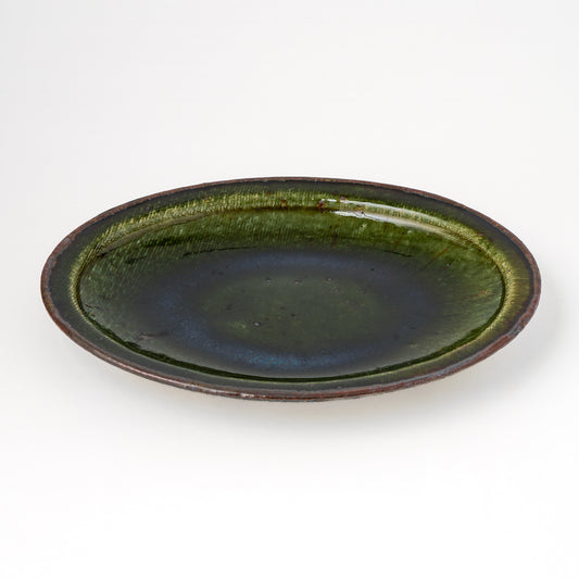オーバル皿 M(約20cm×約27cm) 織部 A