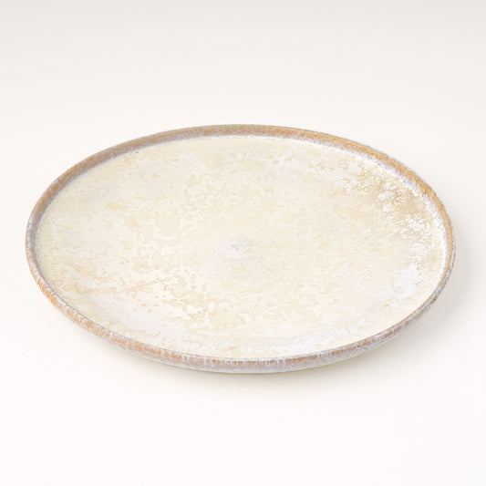 平皿 M(約18.5cm) 艶消し 白釉 B