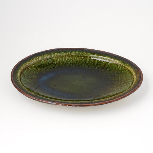 オーバル皿 M(約20cm×約27cm) 織部 E