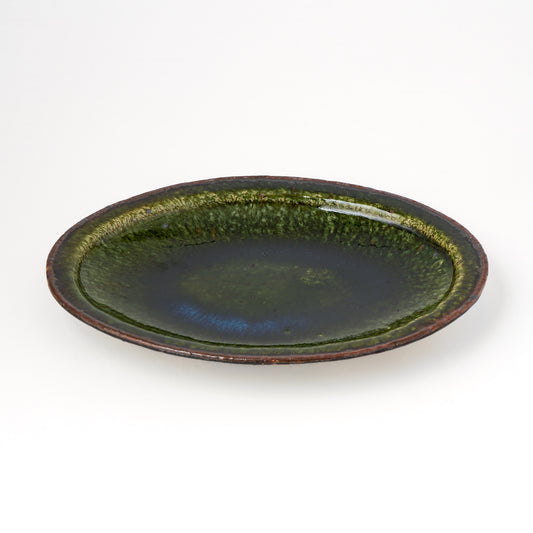 オーバル皿 M(約20cm×約27cm) 織部 G