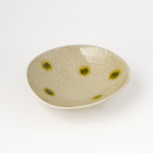 鉢 S(約15cm) 黄磁ドット C