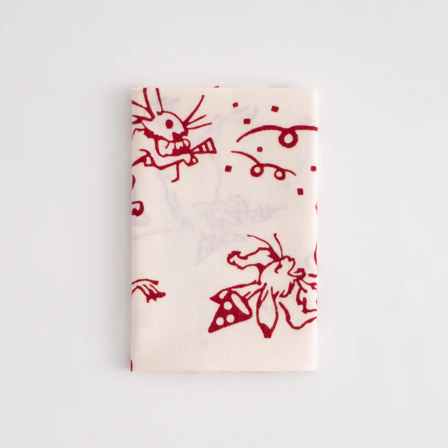 てぬぐい クリスマスの宴 赤