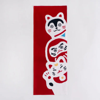 てぬぐい 見守り招き福