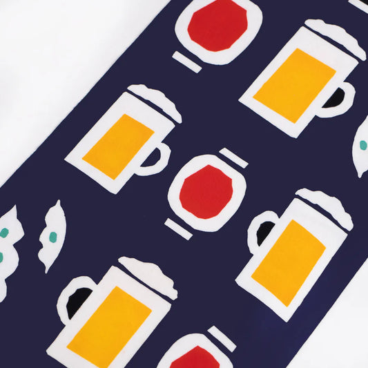 てぬぐい ビアガーデン 紺