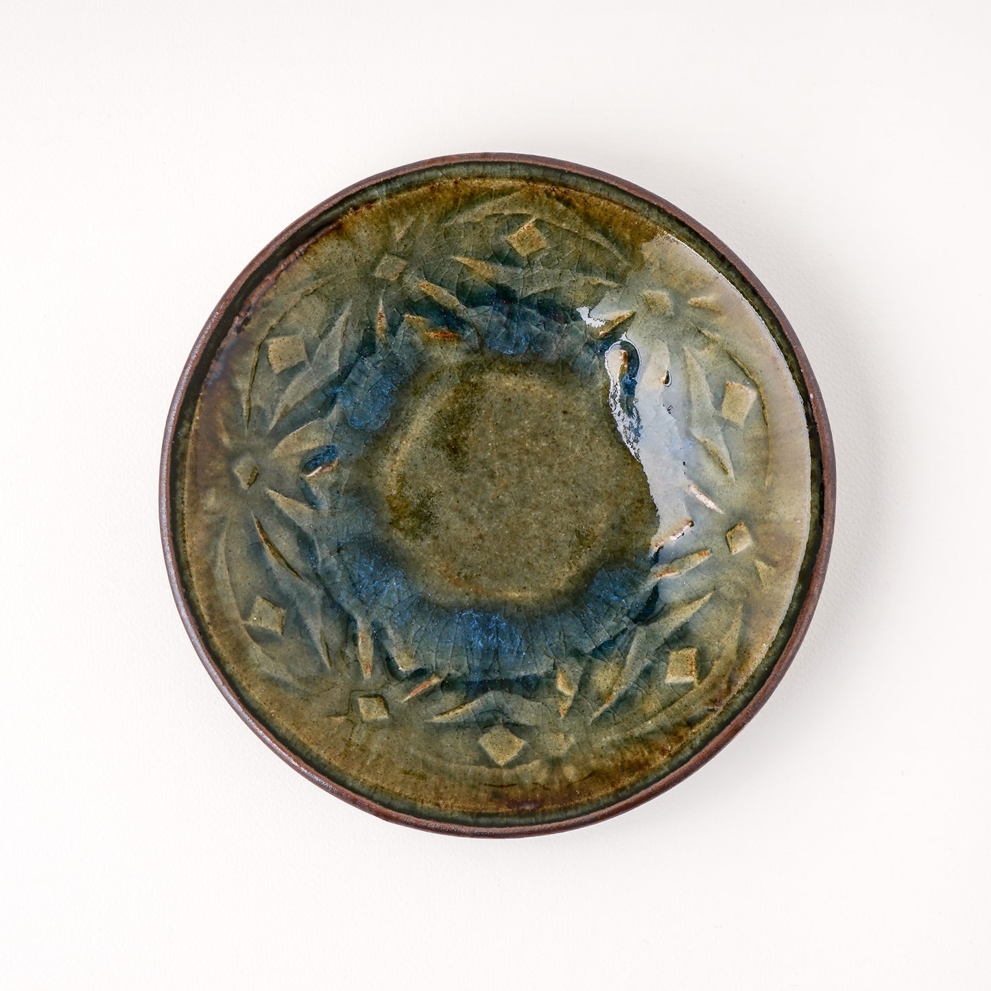 丸鉢 5.5寸(約16.5cm) 押紋 呉須 B