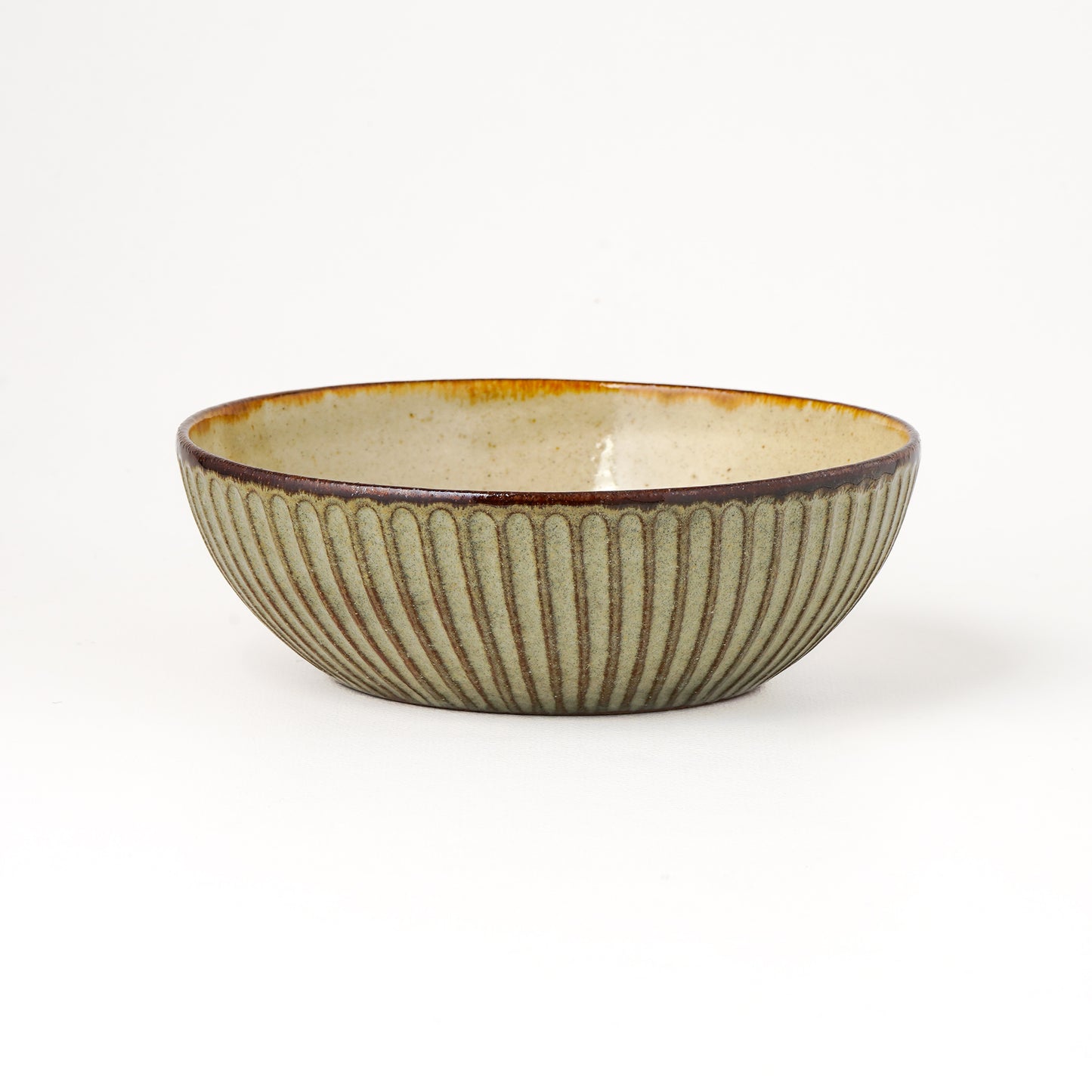 鉢 5寸(約15cm) キビ白 A