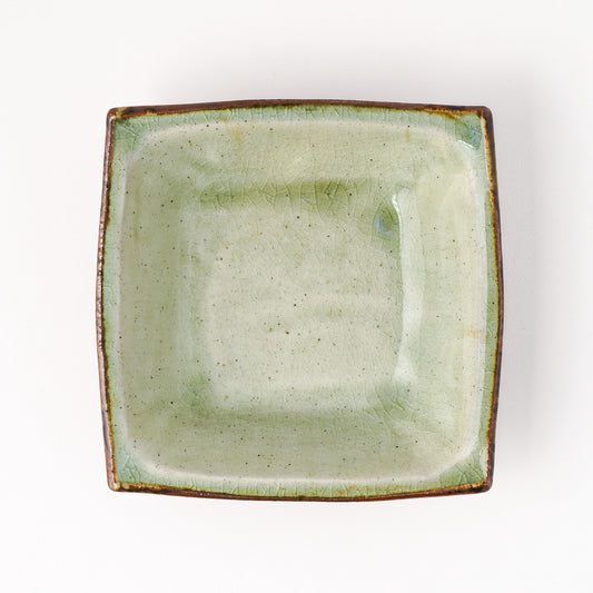角鉢 5寸(約15cm×約15cm) 白掛 A