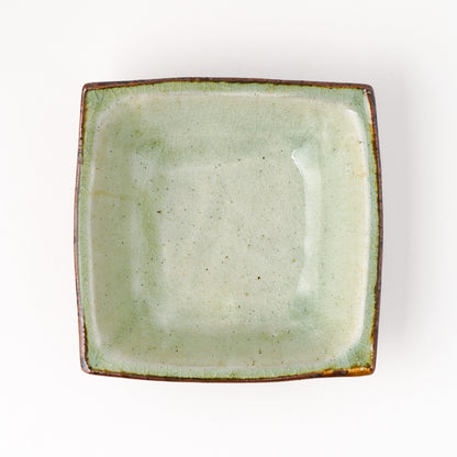 角鉢 5寸(約15cm×約15cm) 白掛 B