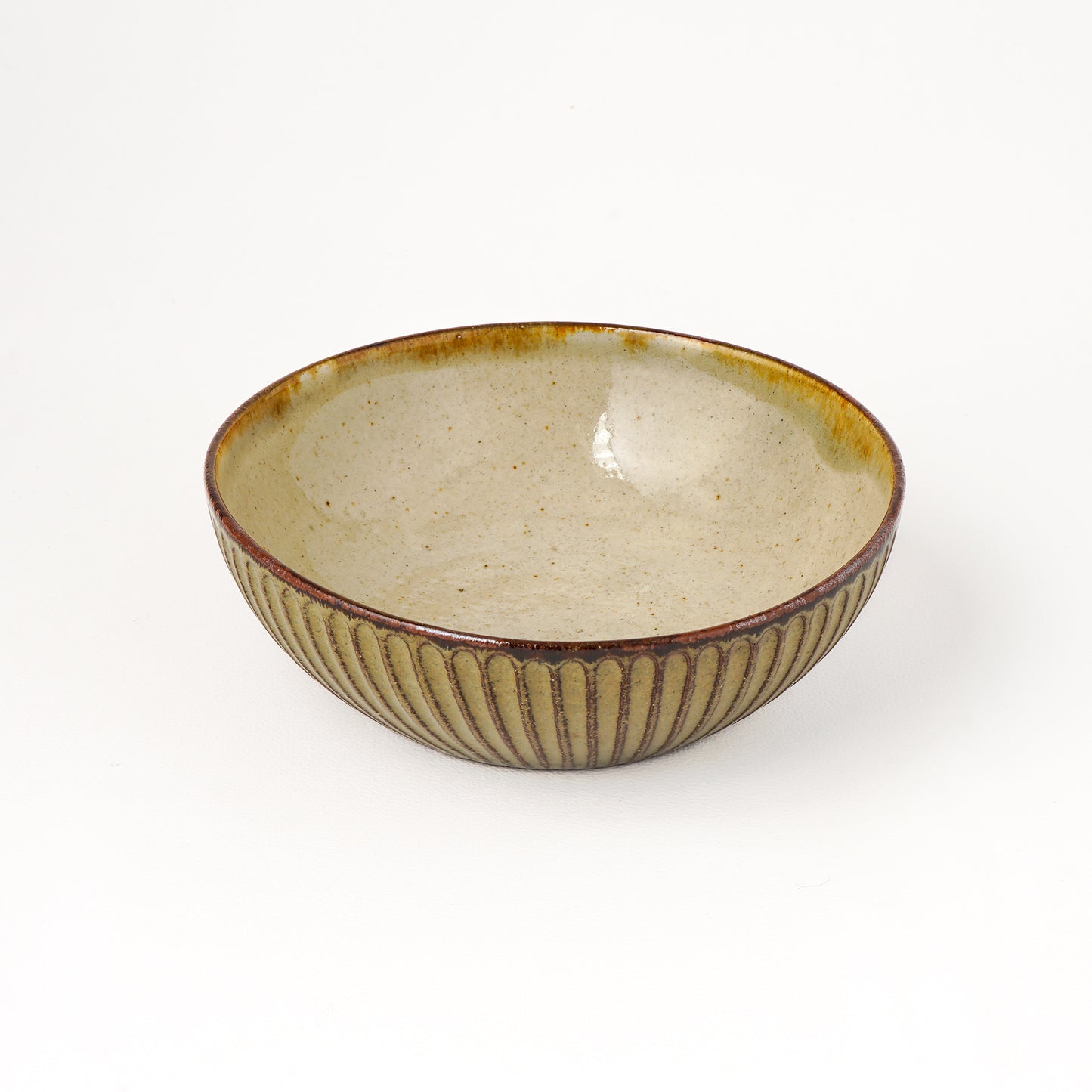 鉢 5寸(約15cm) キビ白 C