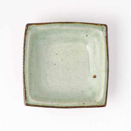 角鉢 5寸(約15cm×約15cm) 白掛 E