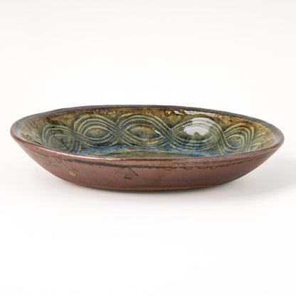 丸鉢 6.5寸(約19.5cm) 押紋 呉須 B