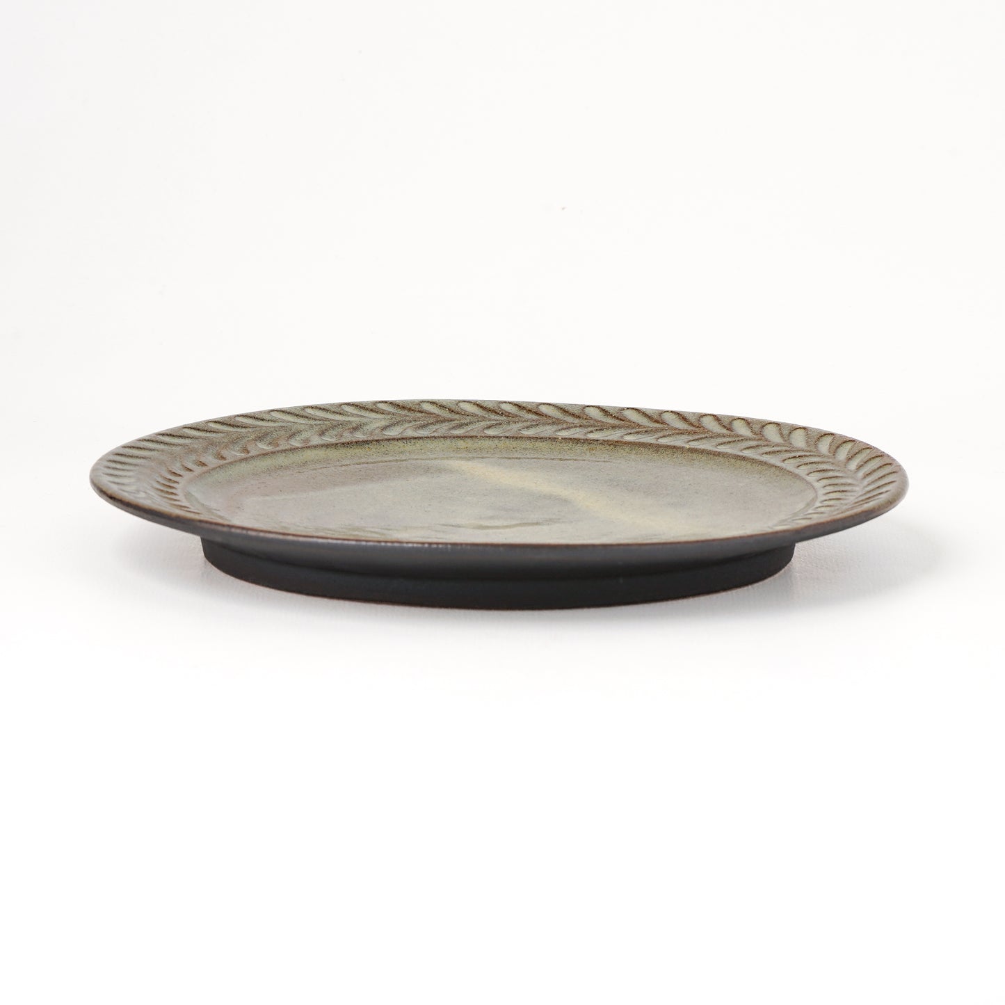 平皿 6寸(約18cm) 葉柄 A