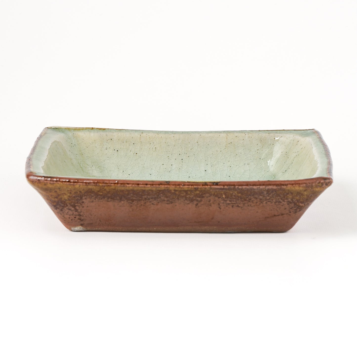 角皿 6寸(約18cm×約18cm) 白掛 A