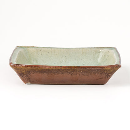 角皿 6寸(約18cm×約18cm) 白掛 A