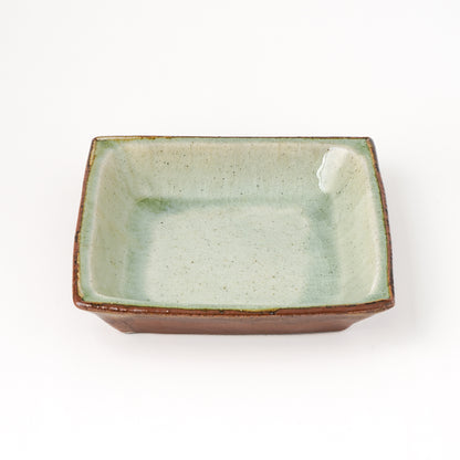 角皿 6寸(約18cm×約18cm) 白掛 A