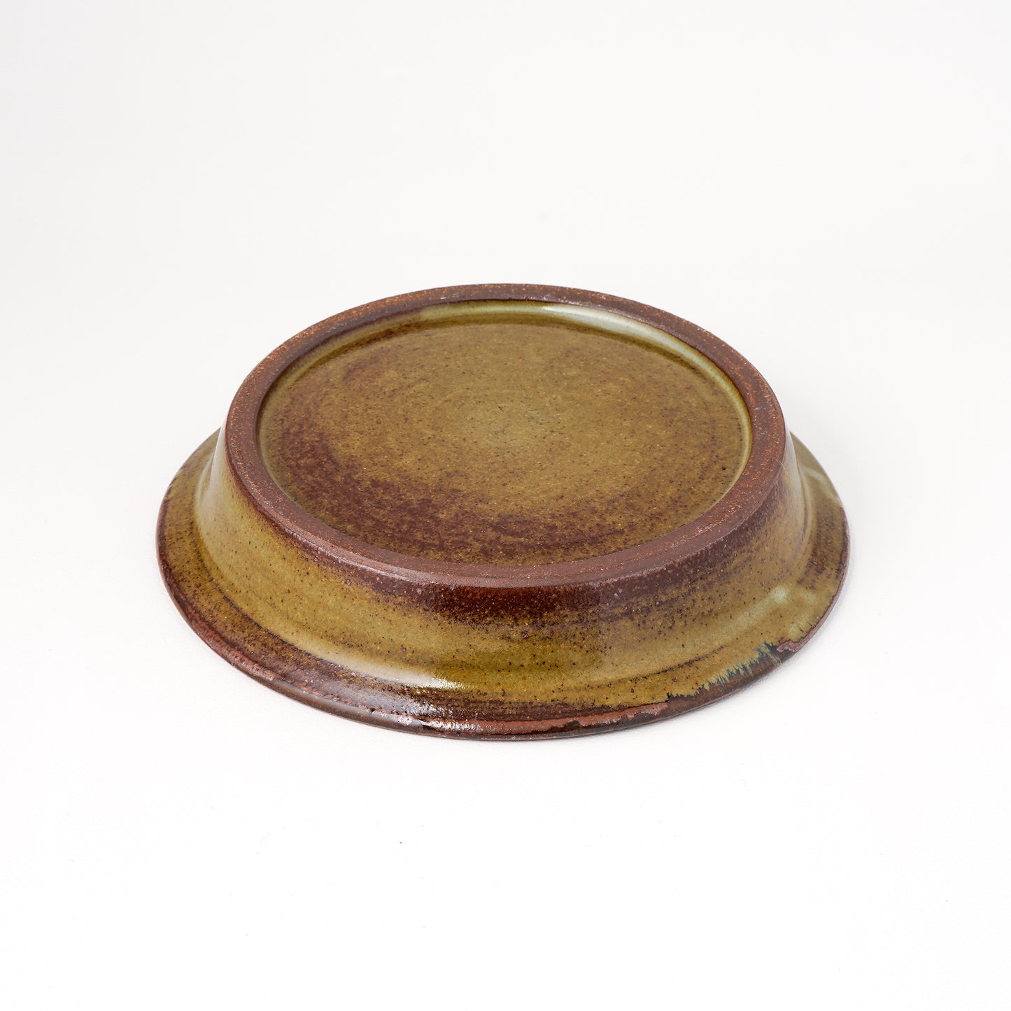 リムプレート 6寸(約18cm) 葉柄 キビ白 A