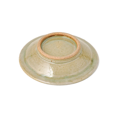 平皿 6寸(約18cm) 縁付 縄紋 灰 A