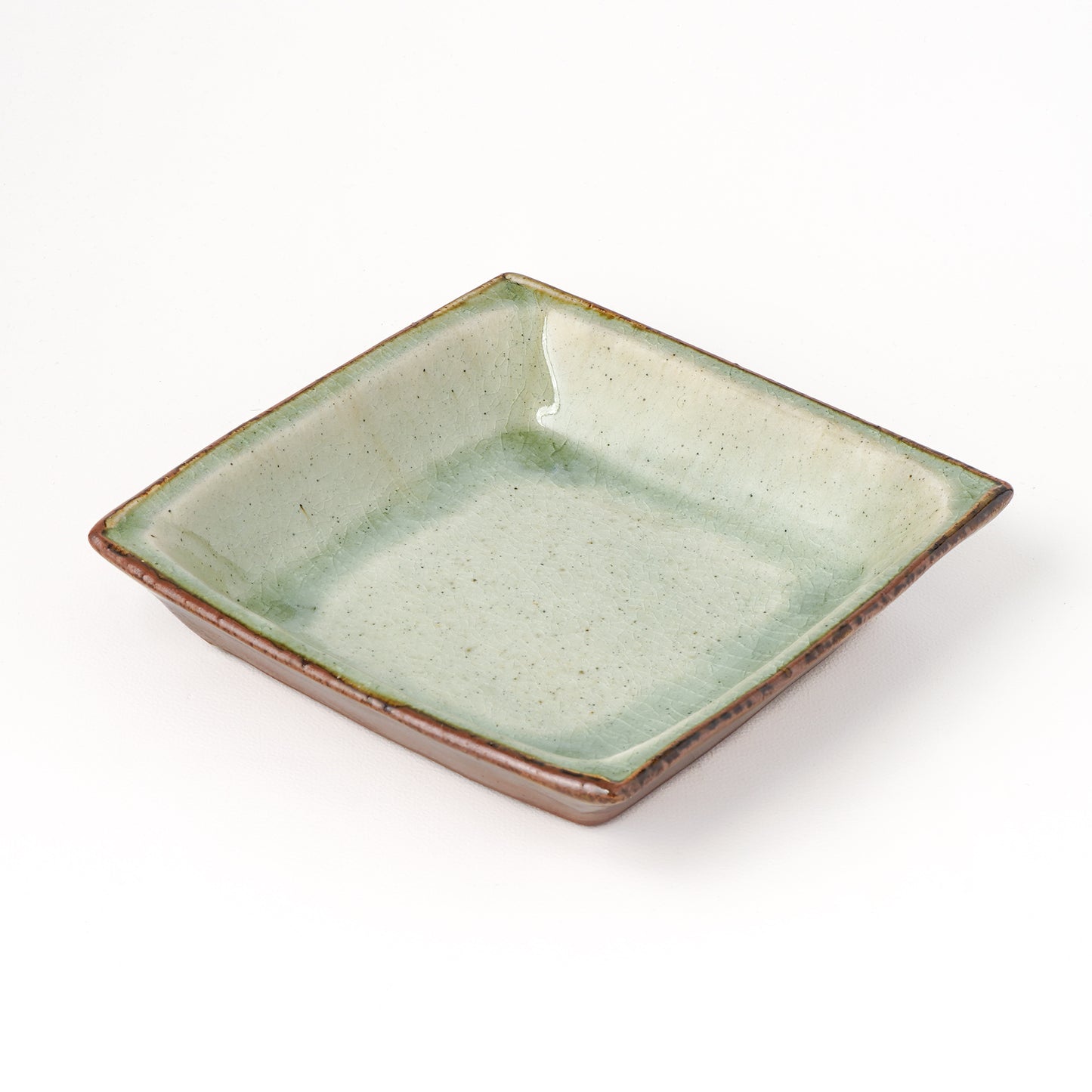 角皿 6寸(約18cm×約18cm) 白掛 A