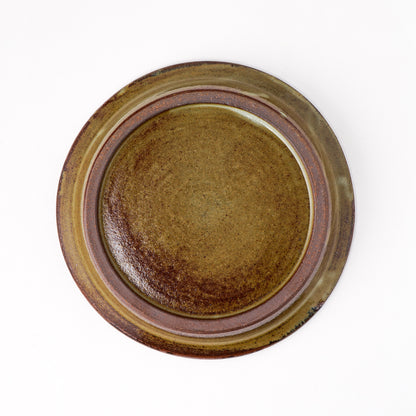 リムプレート 6寸(約18cm) 葉柄 キビ白 A