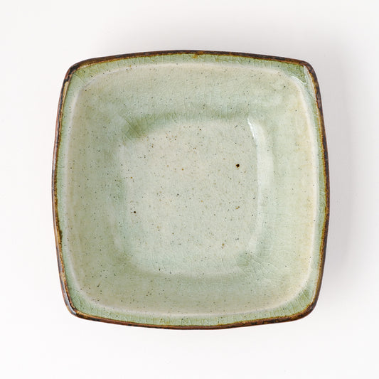 角鉢 6寸(約18cm×約18cm) 白掛 A