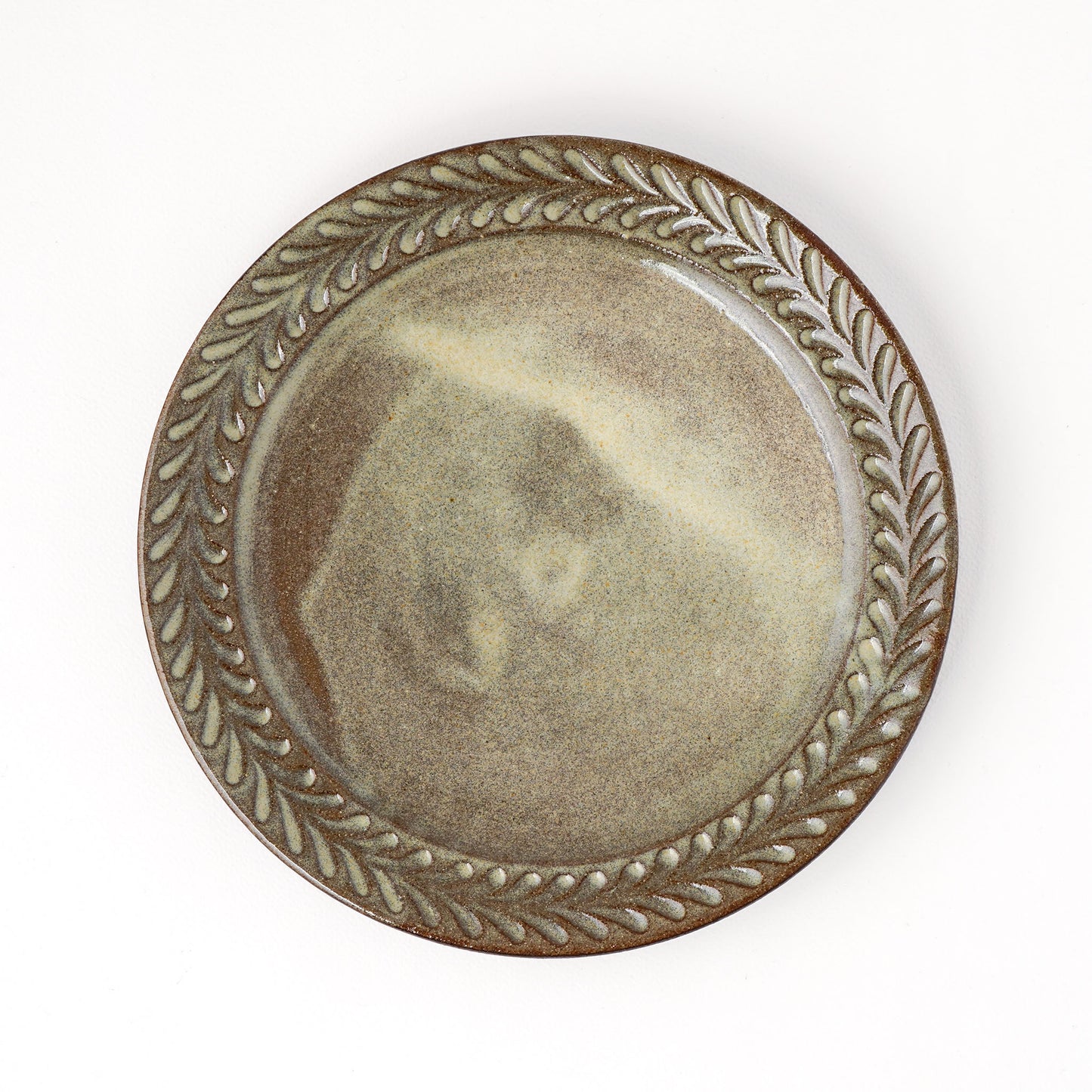 平皿 6寸(約18cm) 葉柄 A