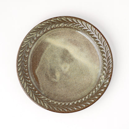 平皿 6寸(約18cm) 葉柄 A